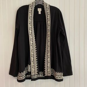 Lucky Brand black, long cardigan SIZE MEDIUM